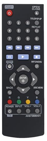 AKB73896401 Ersatz-Fernbedienung für LG HD Blu-ray Disc Player BP135 BP145 BP155 BP175 BPM35 UP870 UP875 BP550 BP255 BP300 BP335W BP340 BP350 BPM25