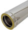 ALLINOX Tubo Coibentato L1000 mm Doppia Parete Acciaio INOX Modulo Per Canne Fumarie Con Isolamento Termico (DN 80/130)