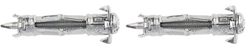Molly M12010-XJ Chevilles Auto foreuses avec vis M4 Ø 4 x 35 mm, Gris, Set de 16 Pièces (Lot de 2)