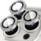 Rainway Camera Lens Protector for iPhone 13 Pro/iPhone 13 Pro Max, Glitter Decoration Individual Lens Protectors, Ultra-tough HD Tempered Glass with Aluminum Rim, Ultra-thin, Silver