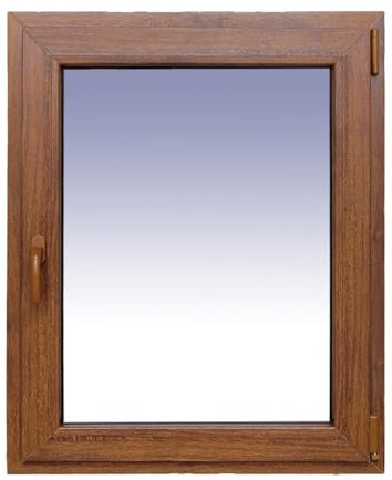 Ventanastock Ventana PVC Roble 800x1000 Practicable Oscilobatiente Derecha 1 hoja