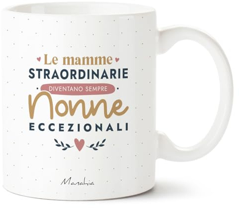 Manahia - Tazza Nonna Scatola Regalo Kraft Regalo per Nonna, Annuncio Gravidanza