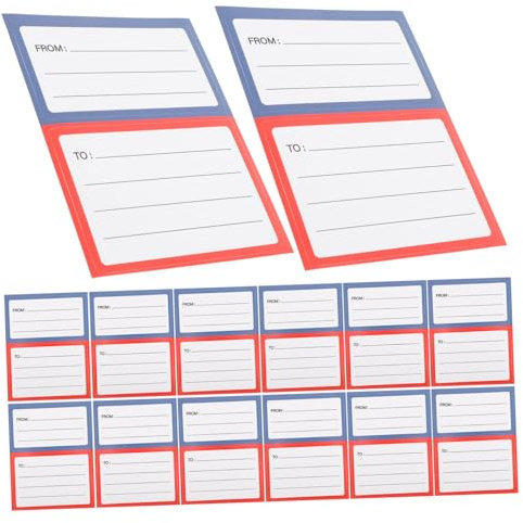 Operitacx 150stücke Selbstklebende Adressetiketten in Rot Blau Je Einfach Zu Beschriften Haftstark Vielseitig Für Briefe Versand Rücksendungen