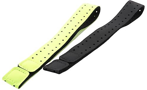 Bortivier 2Pcs Adjustable and Breathable Replacement Armband Soft Strap Band for Heart Rate Monitor - (Black+ Green)