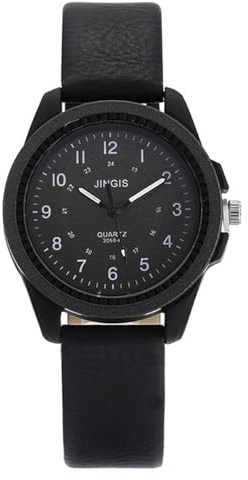 Awgm100-1a Montre à quartz analogique pour homme avec boîtier en alliage et cadran numérique Style décontracté, Noir, taille unique