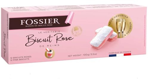 FOSSIER Rosa Süssgebäck aus Reims Feingebäck Kekse französische Spezialität Frankreich inkl. FeinWert E-Book (1 x 100g)