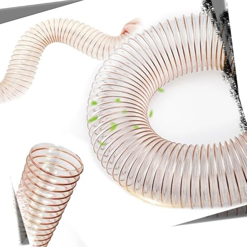 IMUNKT Staubsammelschlauch PU Absaugschlauch Superleicht Flexschlauch For Staub, Rauch, Holzarbeiten, Belüftung, Transparent Spiralschlauch, Dicke 0,93mm(1m/3.28ft,25mm(1))