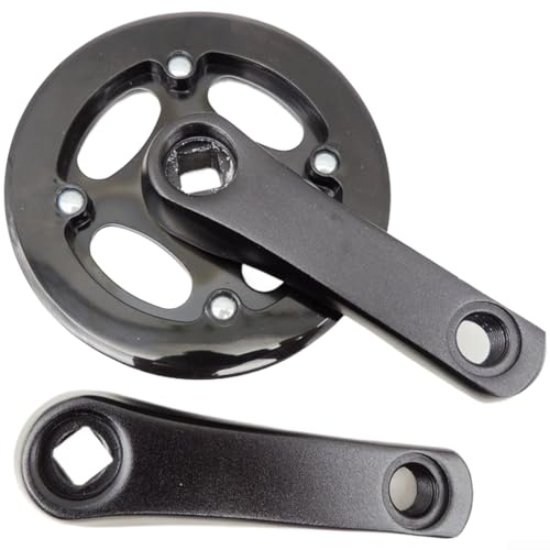Juego de bielas de aleación de aluminio para bicicleta infantil, plato 25T 28T 32T, 92 mm, 102 mm, 114 mm, 127 mm, eje cuadrado para bicicleta infantil y scooter (25T 92 mm)