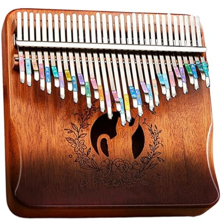 Kalimba Für Anfänger 31 Farbige Transparent Gemusterte Kalimba Mit Halbtönen Geeignet Für Anfänger(3)