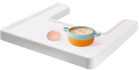 High Chair Tray Mat, Full Cover Silicone Placemat, Safe Reusable Feeding Mat, Table Protector Non-Slip Spill Proof | A