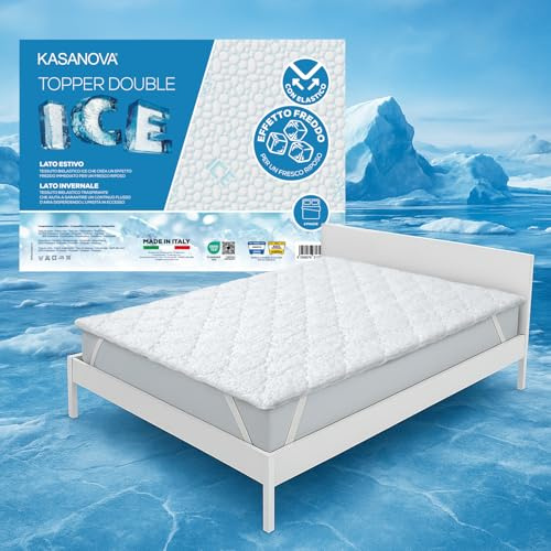 KASANOVA Topper Matrimoniale Fibra Ice Effetto rinfrescante