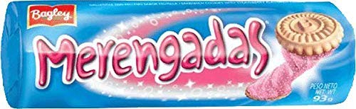 Bagley Merengadas Galletas Dulces con relleno Sabor Frutilla 3 Pack/total de 279 grs