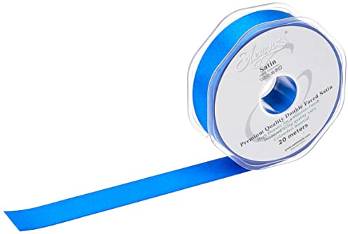 ELEGANZA Double Faced Satin 25mm x 20m Royal Blue No.18, 25 mm x 20 m
