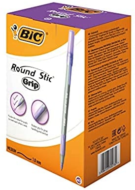 Bic Lot de 40 stylos à bille avec grip rond Encre violette