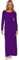 Elum Womens Plan Long Sleeves Long Jersey Maxi Dress Purple