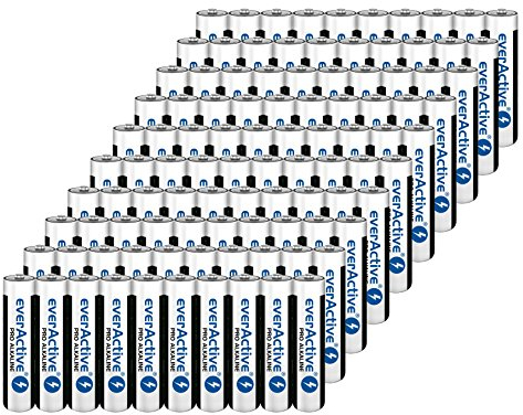 Batterien Micro AAA LR03 Alkaline Vorratspack 100 Stück everactive Markenqualität