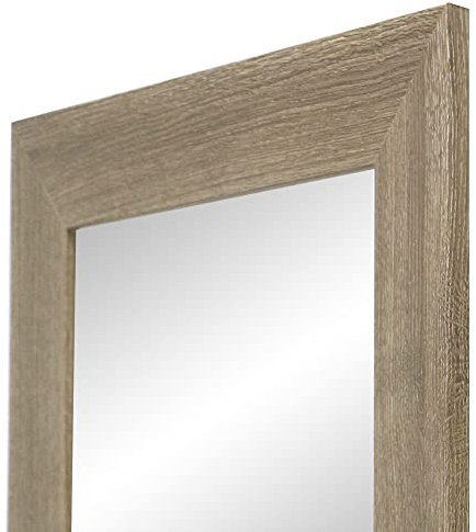 la fabrica del cuadro Espejo de Pared Fabricado en España- Varios Tamaños y Colores - Espejo Vestidor, Salón, Baño, Entraditas- Modelo MDF8 (Nogal, 65x165 cm)