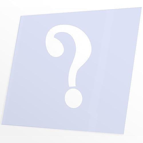 JINTORA Aufkleber für Auto - Autoaufkleber - Fragezeichen Piktogramm - 160x90mm - JDM - Die cut - Bus - Fenster - Heckscheibe - Laptop - LKW - Tuning - weiß