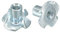 sourcing map M4 4 Pronged Tee Nut T-Nut for Table Legs Rock Climbing Wall Woodwork Holds Wood Cabinetry 50Pcs