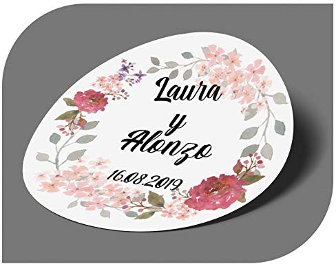 CrisPhy - Adesivi personalizzati per matrimonio, con nome e data, etichette adesive per inviti, matrimoni, battesimi, fidanzamenti, comunioni, compleanni, feste, vintage, timbri