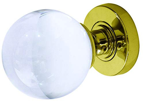 Frelan JH5211PB Bubbles Glass Ball Mortice Door Knobs - Polished Brass Finish