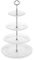 NWK 3/4-Tier Cake Stand with Clear Plastic Plates and Metal Struts Dessert Stable Tower Display Rack Serving Tray for Wedding Birthday Baby Shower Party Summer Afternoon Tea Silver