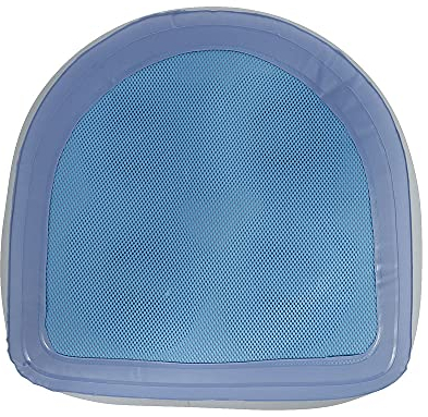 Aufblasbares Badewannenmassagekissen,Spa und Whirlpool Sitzkissen Sitzerhöhung Rückenpolster Zusatzsitz mit Netz Bade-Spa-Pad Kissenmatte mit Saugnapf für Spa-Kissen, Massage-Matte, Weich (Blau)