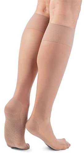 NOQ Chaussettes de massage des pieds pour femme - Transparent - Semi-mat - Sans pression - Semelle de massage 20 deniers Active