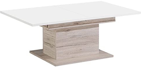 Newroom Couchtisch Sandeiche Wohnzimmertisch Modern - 120x45,1x70 cm (BxHxT) - Sofatisch Ablagetisch Tisch - [Enya.Five] Wohnzimmer Wohnstube