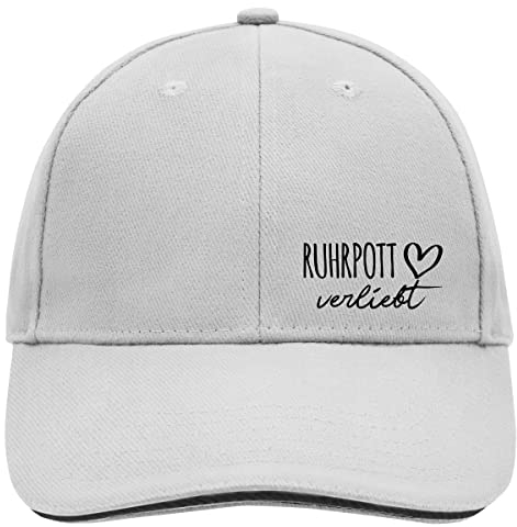 Huuraa Baseball Cap Ruhrpott verliebt Geschenk Dark Grey/White Ruhrpott Geschenkidee