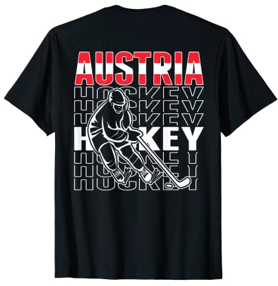 Österreich Eishockey Fans Trikot Unterstützung Österreichisches Hockeyteam T-Shirt