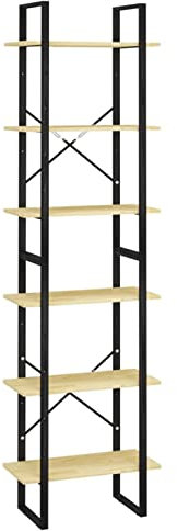 Yumeng Lagerregal, Regal Kinderzimmer, Bookshelf, Leiterregal, Standregal, Wandregal, Aktenregal, DVD Regal, 60x30x210 cm Kiefer Massivholz