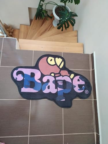 Hypebeast Decor Moderner Teppich, 60 x 90 cm, für Kinderzimmer und Büro, 60 x 90 cm, Lila