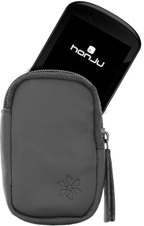 honju Leather Bike Case for Garmin Edge 830/530 (Including Solar Versions) E-Bike/Pedelec (Screen Protector, Protection Against Scratches and Dirt) Black