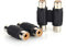flexman RCa Female To Female Coupler, Dual Female To Female RCa Joiner Adapter, RCa Jack Extension Cable Adapter Coupler Connector for Subwoofer, Speakers