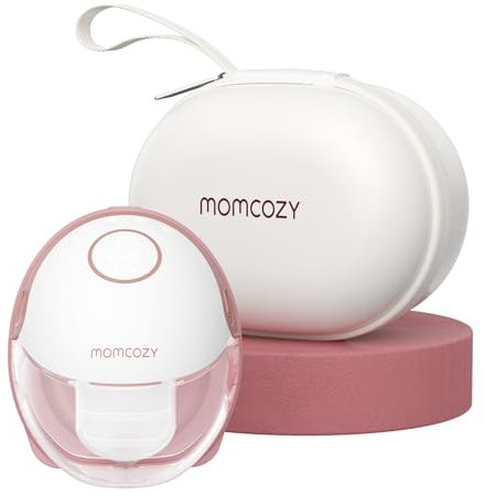 Momcozy Breast Pump Hands Free Mobile Style | M6, Wearable Breastfeeding Pump Ideal Rhythm for More Milk, DoubleFit Flange More Fit & Discreet with 3 Modes & 9 Levels, 24mm - 1 Pack Cozy Red