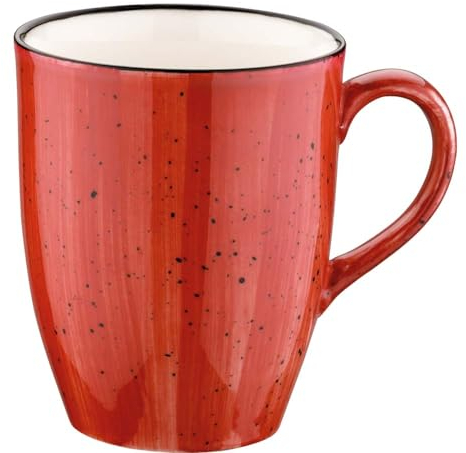 Bonna Aura Passion Conic APSMUG03KKN - Juego de 6 tazas de café (porcelana, 33 cl), color rojo