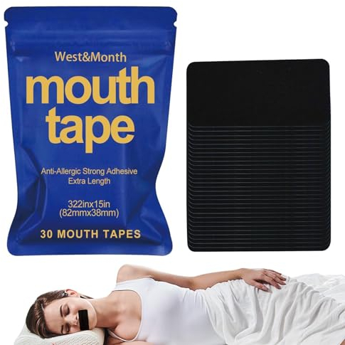 Aizuoni Mouth Tape For Sleeping, Anti Schnarch Pflaster, Mundband Für Die Nasenatmung, Selbstklebende Streifen Für Die Nasenatmung, 30 Stück Sanfte Schnarchstreifen, Verhindern Lautes Schnarchen