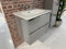 Zentrobad Eco Waschbecken mit Unterschrank Lackiert 80 cm Waschtisch Badmöbel Badezimmer Schrank Badschrank mit Zwei Schubladen (Weiß Glänzend), 200080000+1208020xx