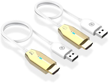 Émetteur et récepteur HDMI sans fil, extension HDMI portable 1080p, portée de 50 m, Plug & Play, pour ordinateurs portables, box TV, PS4/5, caméras à projeter sur TV/projecteur/moniteur/transmission
