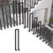 Schmiedeeiserner Handlauf für Treppen, schwarz, quadratisch, seitlich montiert, Geländerschiene für Außentreppen, perfekt für Gartenhäuser, Terrassendielen, Terrasse und Balkon, Innen- und