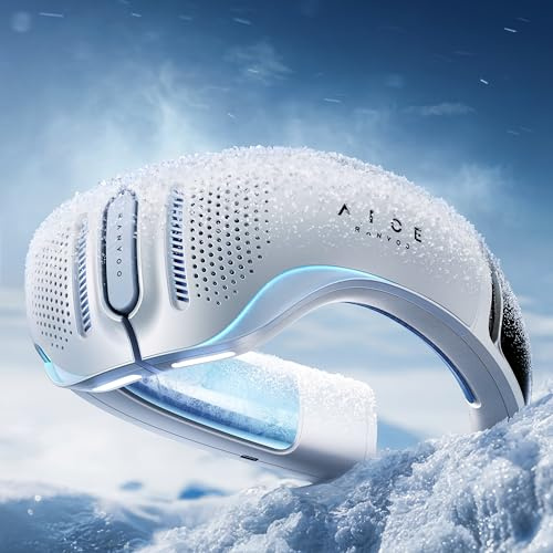 RANVOO AICE LITE Plus 2025 Max Cooling Airflow [No.1 Coolest & Most Durevole] Condizionatore d'aria per collo, Ultimate Immersive Personal AC 6000 mAh Ricaricabile Ventilatore da Collo Soffiare Aria