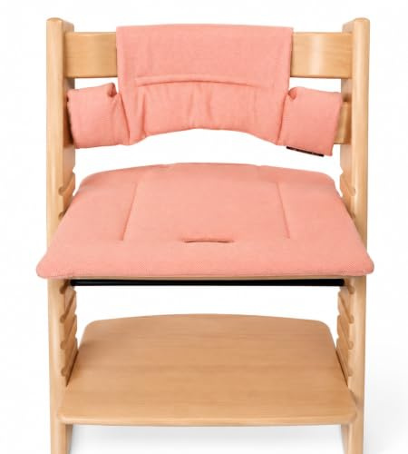 Shabany® Hochstuhl Sitzkissen 100% Bio Baumwolle | Classic Kissen Sitzbezug | Hochstuhlauflage | 2-teilig passend für Stokke Tripp Trapp Kinderhochstuhl | maschinenwaschbar | einfache Befestigung