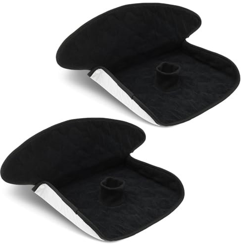 2 Stück Polyester Kindersitz Schutzhüllen,4-lagig Baby-Pinkelmatte,Auslaufsicher Bequem Atmungsaktiv Liner-Sitzschutz für Kleinkinder,für den Kindersitz und Kinderwagen(schwarz)
