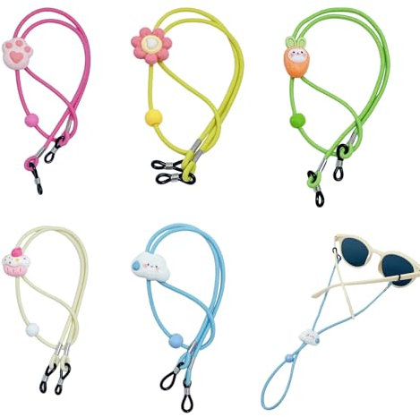 WZWZO Cordon Lunettes Enfant, 5pièces Attache Lunette Enfant,Cordon Lunet te E nfant, Attache Lun ette Bebe,C ordon Lun ettes Bebe,C ordon Lu nette B ebe,Elastique L unette B ebe