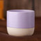 Taza de café de cerámica, taza de cerámica de estilo japonés, taza de café de cerámica para espresso, latte, té matcha (L, morado)