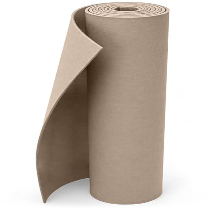 Filz 3mm Meterware 30×250 cm, Filzstoff Meterware 3 mm Dick, Filzrolle Beige-Camel, Filzmatte Polyester,Filz stoff Filzmatten zum Zuschneiden für DIY bastelfilz Nähen Stickfilz Schutz Weihnachtsfilz