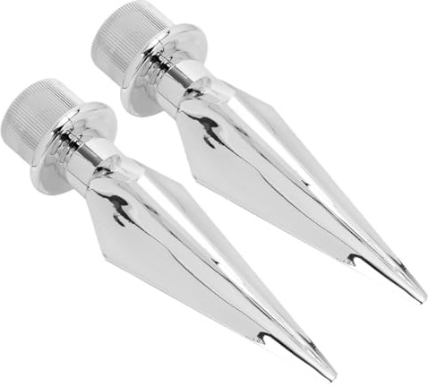 Beavorty Lot de 2 Embouts pour Mâts de Drapeau en Plastique Argenté, Décoratifs et Résistants, Accessoire pour Salle de Réunion et Décoration de Drapeau Professionnel