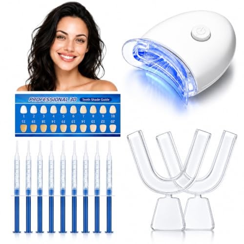 LureLuxe Kit Blanchiment Dentaire, Gel, Gouttière et Nuancier | 10pcs Gel 3 ml pour une routine de blancheur à domicile et une application ciblée sur les taches de surface