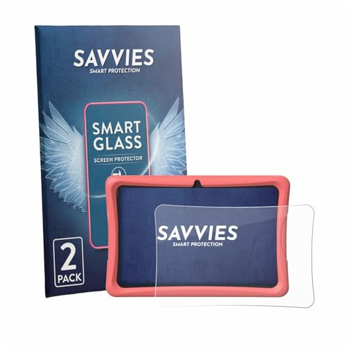Savvies 2 Stück Panzer Schutz Glas für Tabwee K10 9H Schutzfolie, Glas-Folie, HD Klar, Blasenfrei, Anti-Fingerabdruck, Stoßfest, Displayschutz